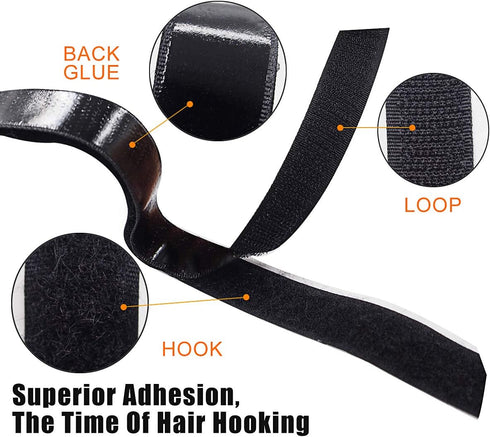 36 Feet Self Adhesive Hook and Loop Tape Roll Sticky Back Strip Adhesive Backed Fabric Fastener Mounting Tape for Picture and Tools Hanging Pedal ...