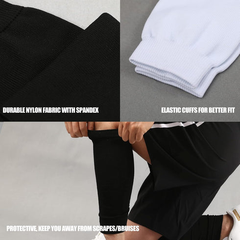 Football Leg Sleeves Men& Youth, Calf Compression Sleeve for Men Women, Football Socks Sport Running Football Accessories for Adult Athletes, Blac...
