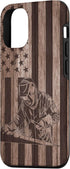 iPhone 13 Wood Welder American Flag USA Patriotic Welder Welding Case...