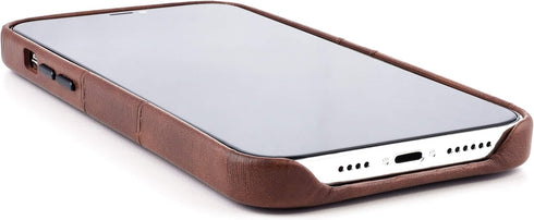 Dockem Wallet Case for iPhone 12 Pro Max: Built-in Metal Plate for Magnetic Mounting & 2 Credit Card Holders: 6.7" Exec M2, Smooth Synthetic Leath...