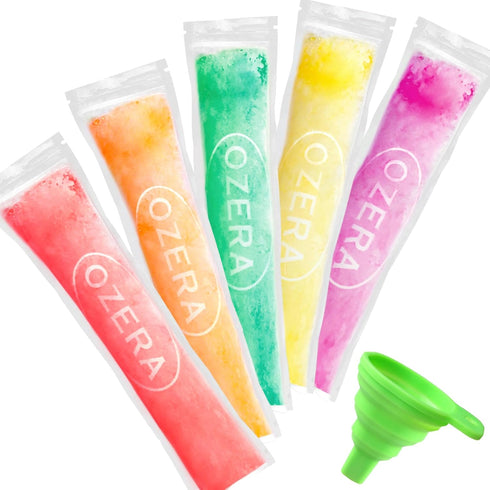 150 Pack Popsicle Bags, Ice Pop Bags for Kids Adults, Disposable Ice Popsicle Molds with Funnel for DIY Healthy Snacks, Yogurt, Fruit Smoothies...