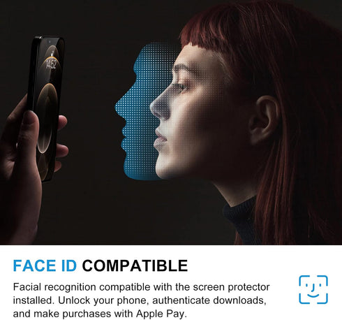 TECHO Privacy Screen Protector Compatible with iPhone 14 Plus/iPhone 13 Pro Max Tempered Glass Film (Edge to Edge Full Coverage) (Anti Spy) (Case ...