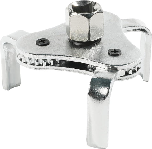 Adjustable Carbon Steel Oil Filter Wrench, 2-1/2 in to 4.5 in, 3 Jaw Design, 2 Way Removal Tool Set...