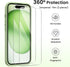 ORNARTO Compatible with iPhone 15 Case Shockproof with Screen Protectors, Waterproof Liquid Silicone Rubber Full Cover Protective Case for iPhone ...