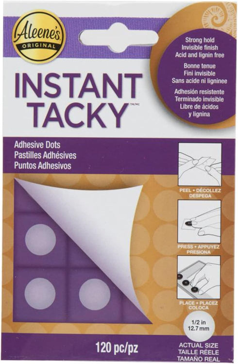 Aleene's 33187 Instant Tacky Dots, 120 Pieces, 1/2 Inch, Art, Craft, Wood...