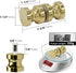 CKB Double Sided Shower Glass Door Knob, Polished Gold Finish with Solid 304 Stainless Steel Door Handle Pull for Bathroom. Compatible with 5/16" ...
