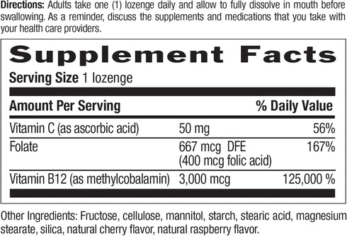 Country Life Methyl B-12 3000 mcg Lozenges, Vegan, Methylcobalamin for Energy and, Easily Absorbed, B12 Vitamin, Supports Energy Levels, Stamina &...