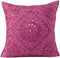 Eyes of India Embroidered Decorative Boho Throw Pillow Cover with Mirrors, Handmade Bohemian Accent Cushion Case for Sofa Couch Bedroom Living Roo...