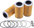 ZTUOAUMA 3X Oil Filters 420956741 420956740 with O-Ring Seals for Sea Doo GTI GTS SE GTR GTX SC RXP RXT RXPX RXTX Wake and All 4-Tec 130HP 185HP 2...