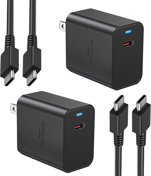 45W USB-C Charger, 2-Pack Samsung Super Fast Charger Type C Wall Charger for Samsung Galaxy S23 Ultra/S23+/S23/S22 Ultra/S22/S22+/S21/Note 20/Note...