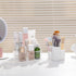 Yesesion Clear Makeup Organizer with 5 Compartments, Plastic Bathroom Counter Storage for Skincare, Toothbrush, Cosmetics Brushes, Palette, Lipsti...