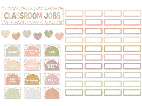 Teacher Created Resources Terrazzo Tones Classroom Jobs Mini Bulletin Board (TCR7209)...