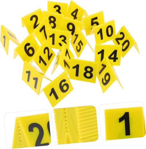 Scene Markers 20pcs digital desk game number marker table number plate multifunctional table acrylic table numbers Multifunction number plate tabl...