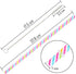 JANYUN 40 Pieces Reusable Straws BPA-Free 9" Colorful Printing Hard Platic Stripe Drinking Straw for Mason Jar Tumbler Family or Party Use Cleanin...