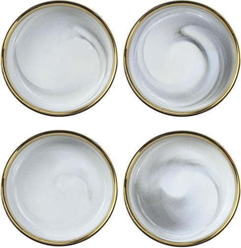 Colias Wing 3.5 Inch Elegant&Attractive Marble Pattern Stylish Design Multipurpose Porcelain Side Dish Bowl Seasoning Dishes Soy Dipping Sauce Dis...