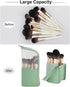 MONSTINA Makeup Brush Organzier Bag,High Capacity Portable Stand-Up Makeup Brush Holder,Professional Artist Makeup Brush Sets Case Waterproof Dust...