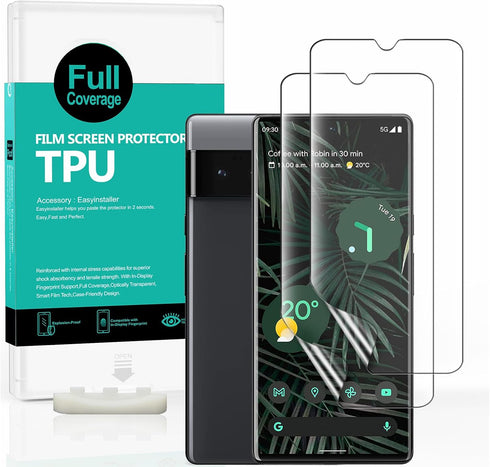 Ibywind 2 Pcs Screen Protector For Google Pixel 6 Pro 6.7",Flexible TPU Film,With 1Pc Camera Lens Protector,1Pc Back Film,Bubble Free[Easy to inst...