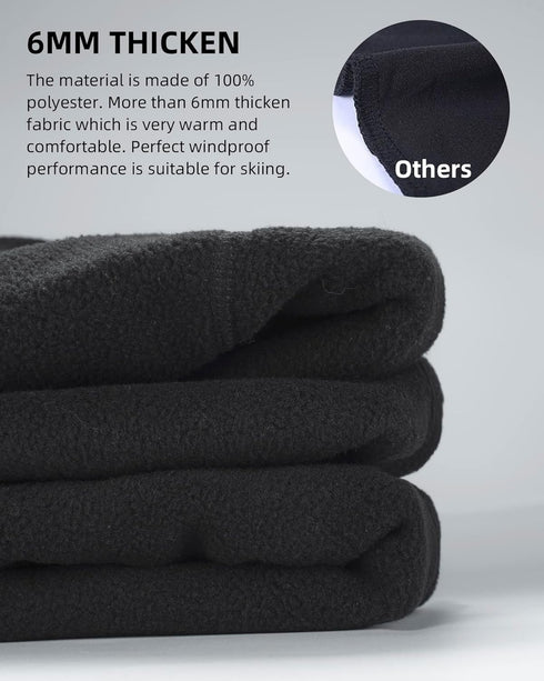 ROCKBROS Ski Mask Thermal Fleece Balaclava Ski Face Mask for Cold Weather Winter Full Face Protective Headgear for Men Women Black...