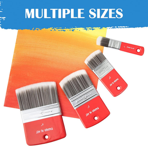 Falling in Art Filbert Paddle Paint Brush, Scale Brush for Oil and Acrylic Paints,4 Inch...