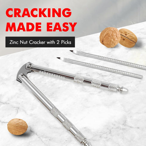 Chef Craft Classic Nut Cracker with Picks, 6.75 inch, Stainless Steel...