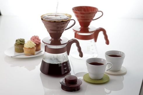 Hario V60 Pour Over Coffee Starter Set, Size 02, Brown...