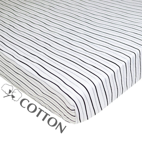 American Baby Company 100% Natural Cotton Fitted Pack and Play Sheet 39" x 27" - Soft & Breathable Pack N Play Sheet for Playpen, Playard & Mini C...