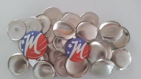 50 Buttons to Cover - Made in USA - Self Cover Buttons with Wire Eyes - size 60 with Tool...