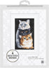 Dutch Stitch Brothers - Counted Cross Stitch Kit - DSB015 - Three Cats - Black Aida - 10.2 x 7.1 Inch - DIY for Adults......