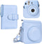 Camera Case and Album Compatible with Fujifilm Instax Mini 12 - Polaroid Instax 12 Mini Carry Bag with Strap and Photo Album - Pastel Blue...