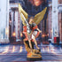QIANLING 8.7 inch St Michael Statue, Archangel Michael Statues, San Miguel Arcangel Statue,Michael Archangel Defeated Lucifer Tramples Demon Statu...