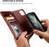 Bocasal Compatible with iPhone 12 & iPhone 12 Pro Wallet Case with Card Holder PU Leather Magnetic Detachable Kickstand Shockproof Wrist Strap Rem...