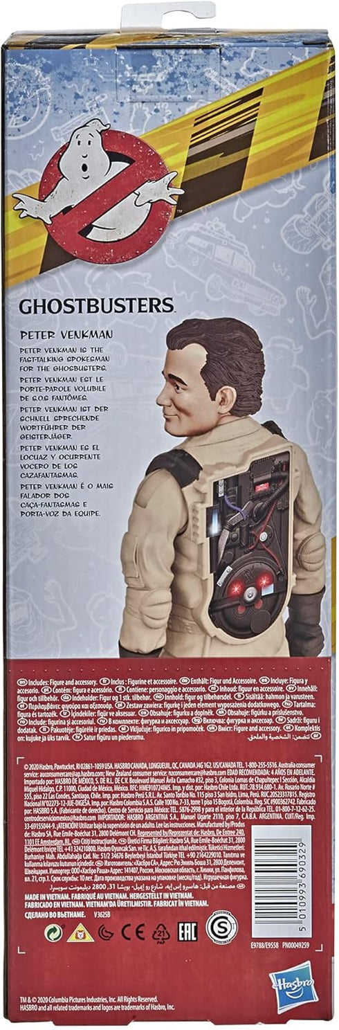 Ghostbusters Hasbro Peter Venkman Toy 12-Inch-Scale Classic 1984 Action Figure with Proton Blaster Accessory, for Kids Ages 4 and Up (E9788)...