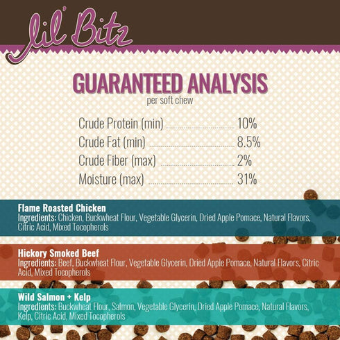 Lil' Bitz Assorted Pack Training Treats, Soft, Tasty, Grain-Free, Perfect for Training and Spoiling, Irresistible Aroma, Low Calories, Natural, 3-...