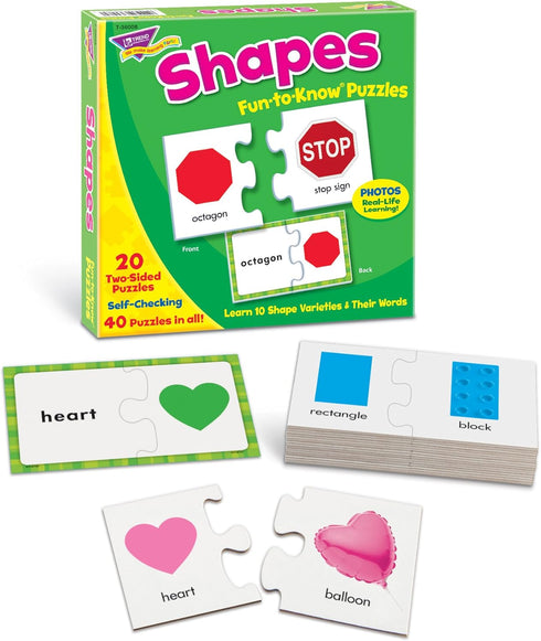 Trend Enterprises, Inc. T-36008 Shapes Fun-to-Know Puzzles, 40...