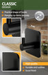 Towel hooks for bathrooms, Set of 6 - Black adhesive hooks, durable adhesive wall hooks - Strong adhesive towel hooks, stick on hooks...