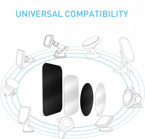 Tryone Metal Plate for Magnetic Car Mount 4 Pack Disc with 3M Adhesive Compatible with Phone Magnets/Cell Phone Automobile Magnet Cradles, No Logo...