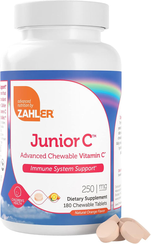 Zahler Junior C Advanced Chewable Vitamin C for Kids - Immune Support Kids Vitamins in Delicious Orange Flavor - Kosher Kids Vitamin C for Immunit...