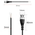 MEIRIYFA BNC Pigtail Cable Bare Wire, BNC Male Coaxial Connector Extension Plug with Open End Wire for CCTV Camera Terminal Adpater (5pcs BNC Male...