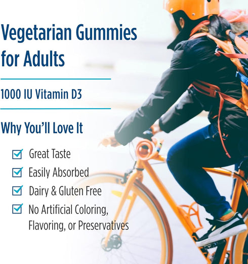 Nordic Naturals Vitamin D3 Gummies, Wild Berry - 60 Gummies - 1000 IU Vitamin D3 - Great Taste - Healthy Bones, Mood & Immune System Function - No...