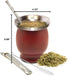 Norte Yerba Mate Cup Kit, 8-Ounces Traditional Mate Tea Cup/Gourd Set | Includes 2 Bombillas (Yerba Mate Straw) & Cleaning Brush, Stainless Steel ...