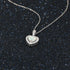 Sterling Silver Heart Shape Created Opal Pendant Necklace (6mm Opal Halo Heart)...