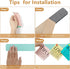Felt Pin Board Bar Strips Bulletin Board for Bedrooms Offices Home Wall Decoration, Notice Board Self Adhesive Cork Board with 35 Push Pins for Pa...