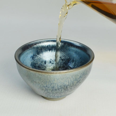Janzhan Tea cup Chinese Kungfu Teacup 120ml Tea Bowl Temmoku Jianzhan Cup (4oz)...