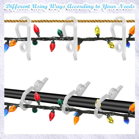 SelfTek 120 Pcs Christmas Light Clips & Hooks, Gutter Clips for Hanging Outdoor Holiday Lights...