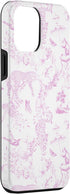 iPhone 15 Pro Max French Pink Toile Chinoiserie with Flowers, Monkey, Leopards Case...