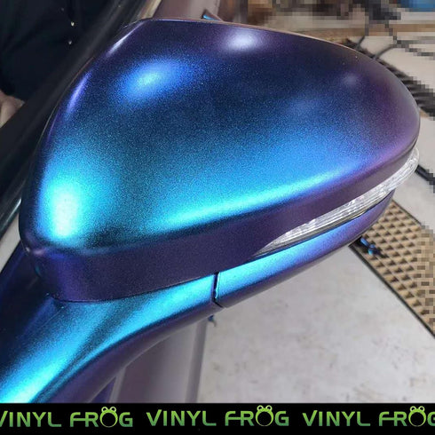 VINYL FROG Chameleon Vinyl Wrap Matte Metallic Vehicle Film Purple to Blue Stretchable Air Release DIY Decals 12"x60"...