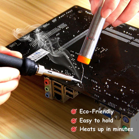 LDK Electric Soldering Iron Kit 60W Adjustable Temperature Welding Tools with 5pcs Different Tips, Desoldering Pump, Solder Wire, 8-in-1 Screwdriv...