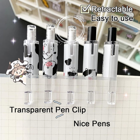 Cute Pens Kawaii 0.5mm Black Ink Gel Pens Fine Point Smooth Writing Ballpoint for Office School Supplies Nice Fun Gifts for Kids Girls Women Pens ...