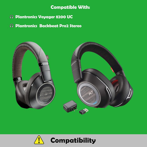 Professional Replacement Earpads Cushions Compatible with Plantronics Voyager 8200 UC/Backbeat Pro2 Stereo Bluetooth Headphones Ear Pads with Soft...