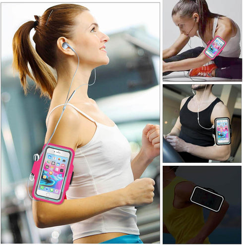 Arm Phone Holder for Running, Armband Cellphone for iPhone 15 14 13 12 11 Pro Max/XR/8 7 6s Plus, for Galaxy A/S/Note Up to 6.9’’, for Exercise Gy...
